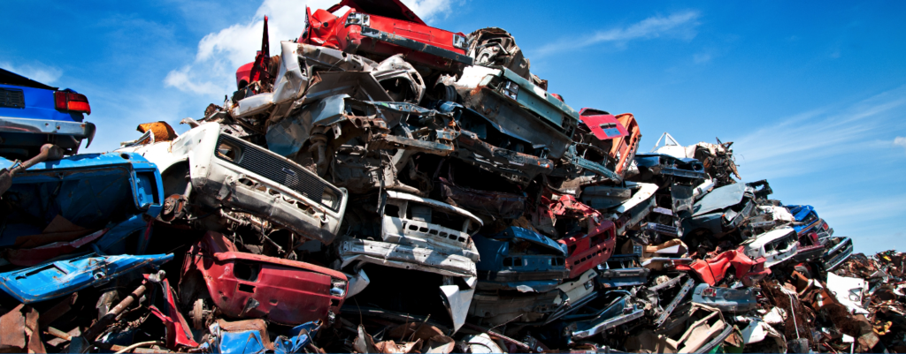 Cars waiting to be scrapped